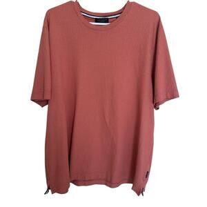 Ted Baker Rakes T-Shirt Medium Pink Ribbed Crew Neck Casual Men’s Size 6 Us XXL